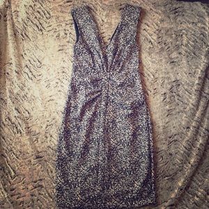 Black and white abstract print tank dress